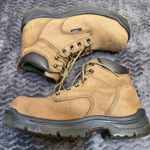 Red Wing Boots Mens Size 9 Brown Leather Work Safety Toe ASTM F2413-18 EH 2240 - Picture 6 of 8